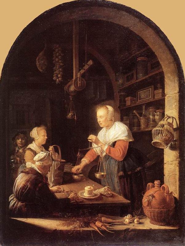 Gerrit Dou The Grocer's Shop oil painting image